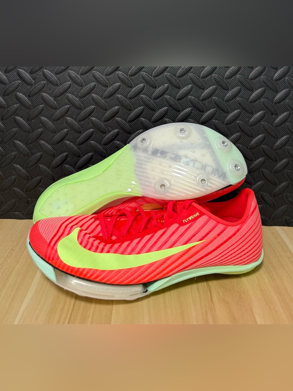 Nike Maxfly 2 Bright Crimson Lime Track & Field Spikes FD8395-600 Mens Sizes